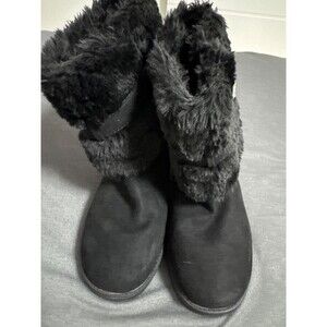 Layby Shearling Boots Guess Black Faux Suede/Fur Ankle Boot Size 7